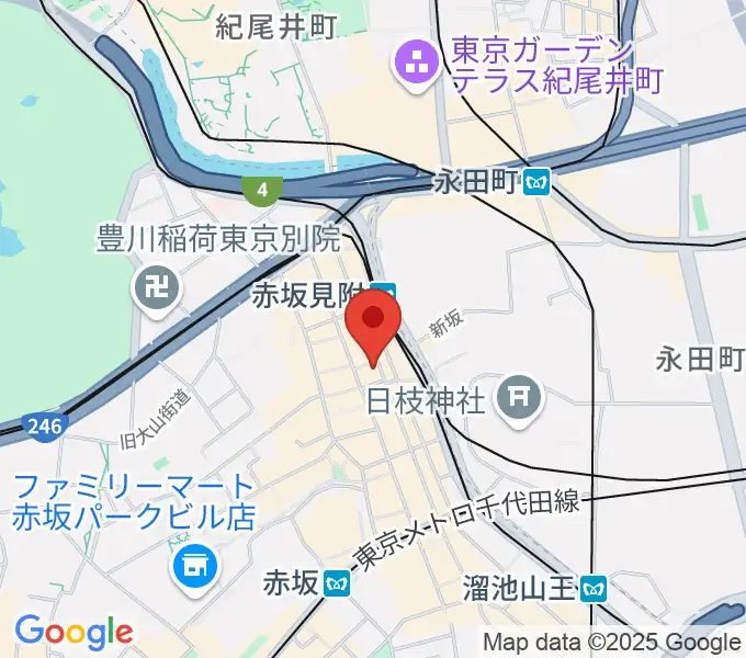 赤坂レッドシアターの地図