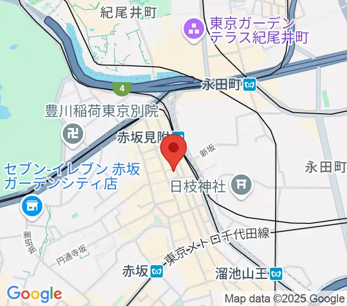 赤坂レッドシアターの地図