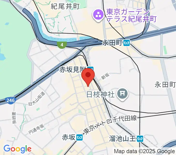 赤坂レッドシアターの地図