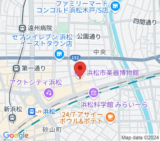 浜松市楽器博物館の地図