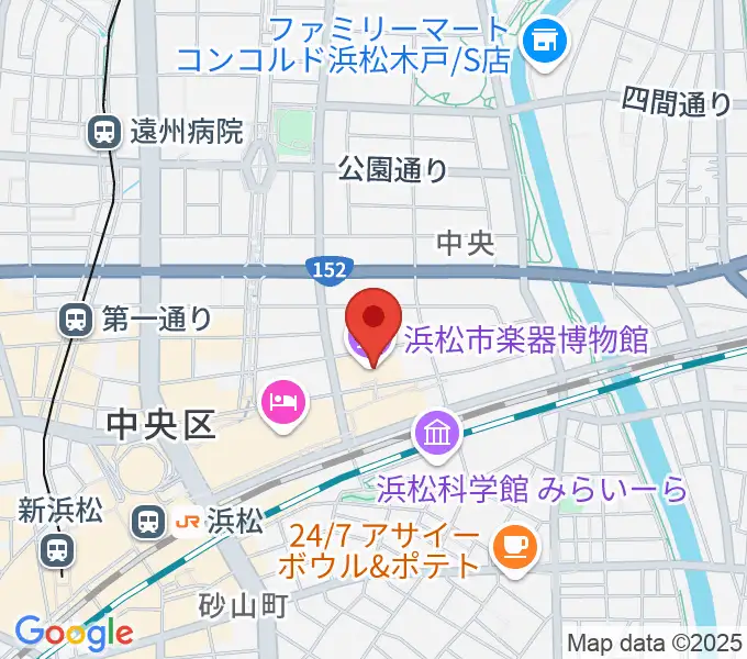 浜松市楽器博物館の地図