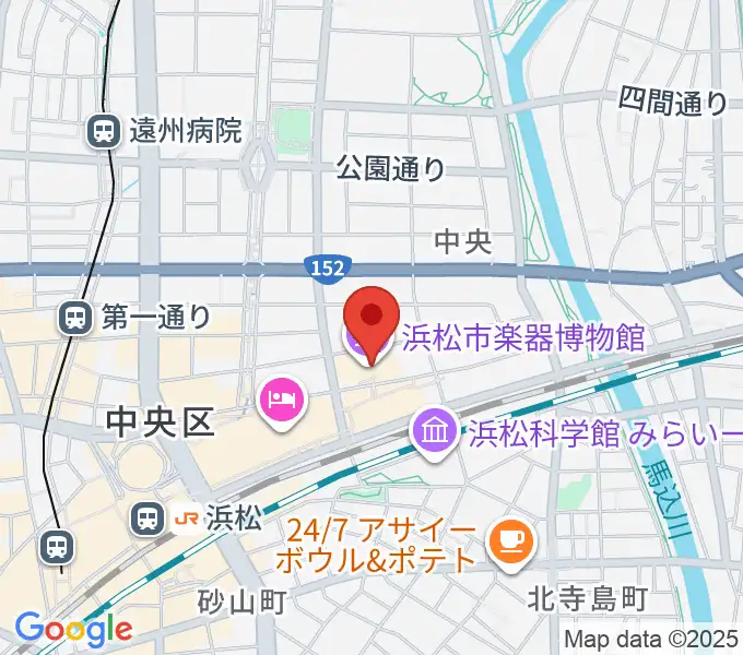 浜松市楽器博物館の地図