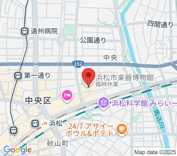 浜松市楽器博物館の地図