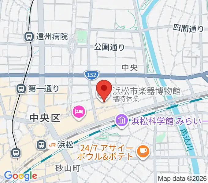 浜松市楽器博物館の地図