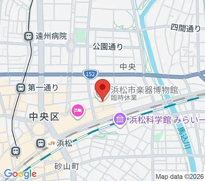 浜松市楽器博物館の地図
