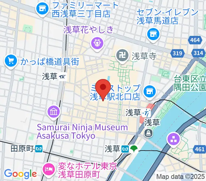 浅草公会堂の地図