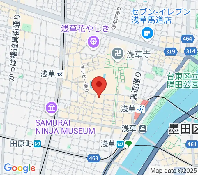 浅草公会堂の地図