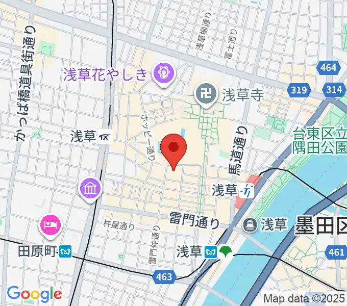 浅草公会堂の地図