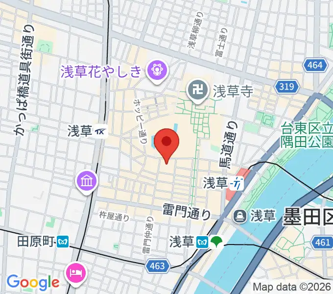 浅草公会堂の地図