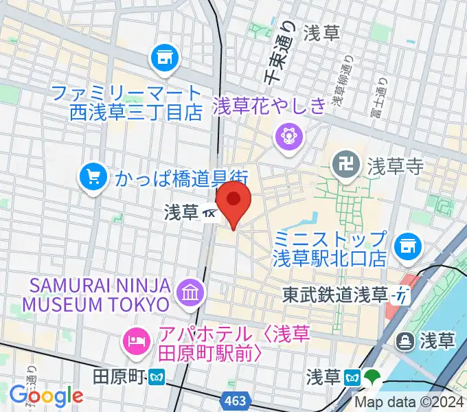 浅草東洋館の地図