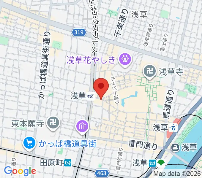 浅草東洋館の地図