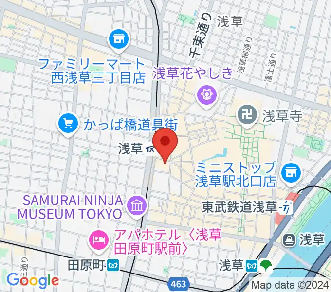 浅草演芸ホールの地図