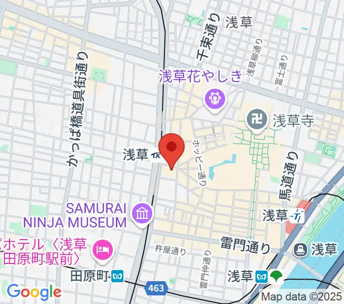 浅草演芸ホールの地図