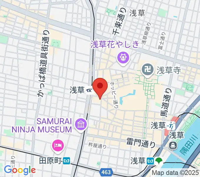 浅草演芸ホールの地図
