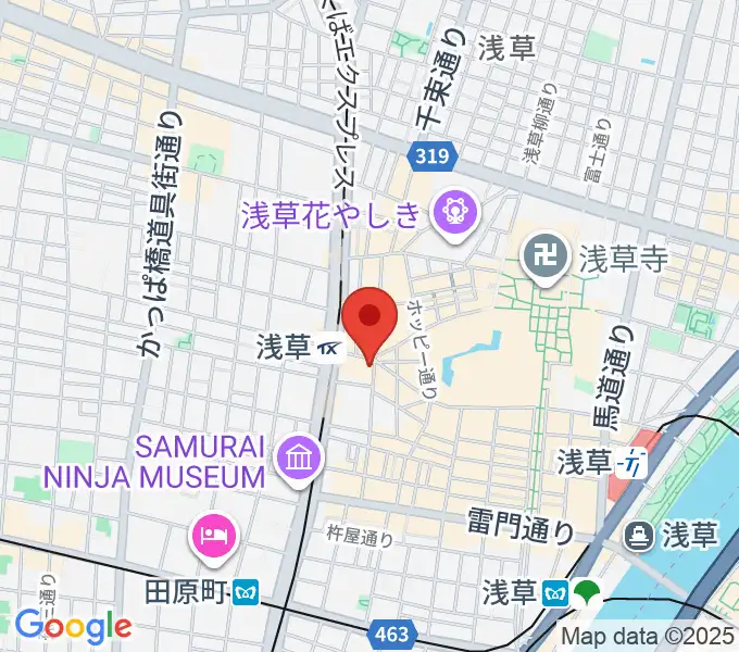 浅草演芸ホールの地図