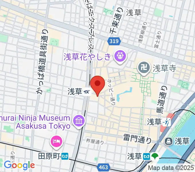 浅草演芸ホールの地図