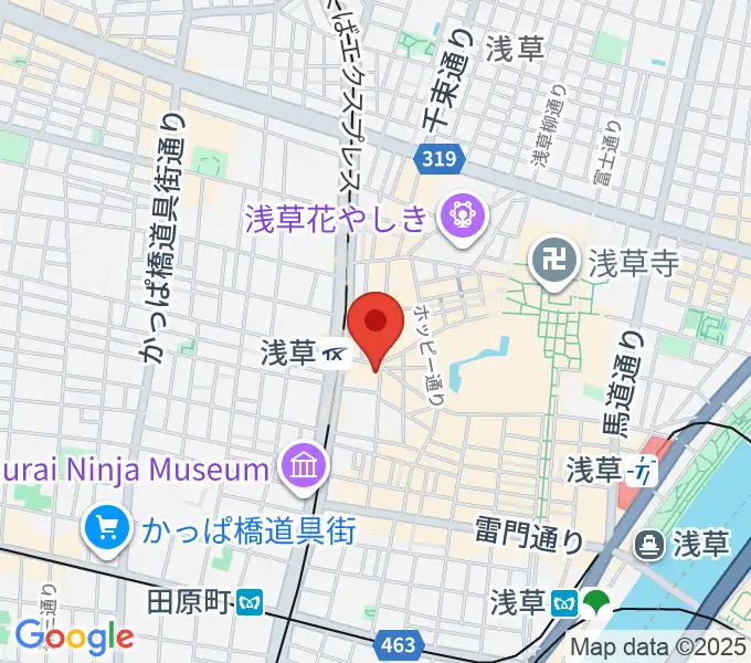 浅草演芸ホールの地図
