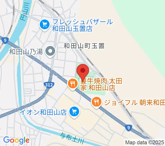 和田山ジュピターホールの地図
