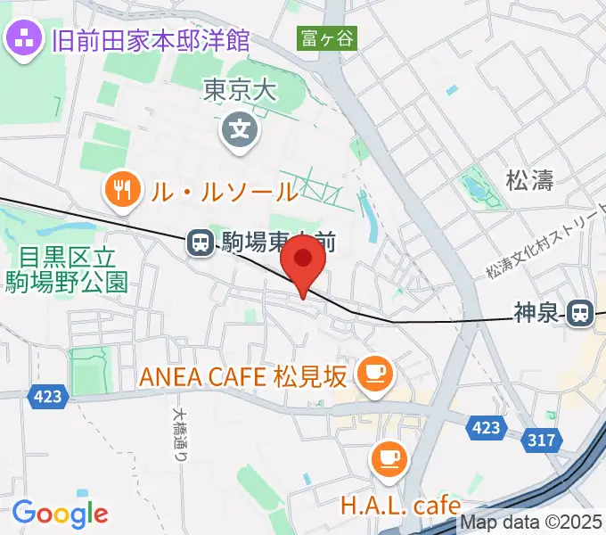 こまばアゴラ劇場の地図