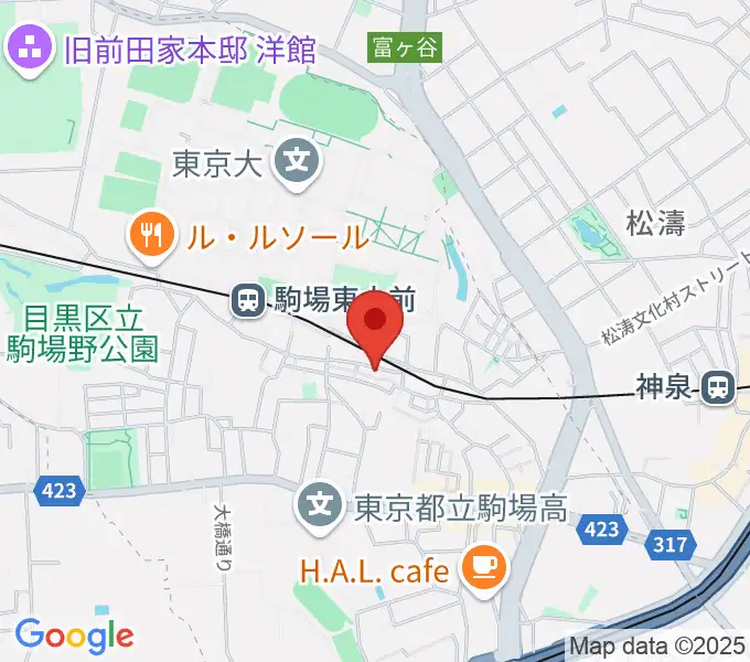 こまばアゴラ劇場の地図