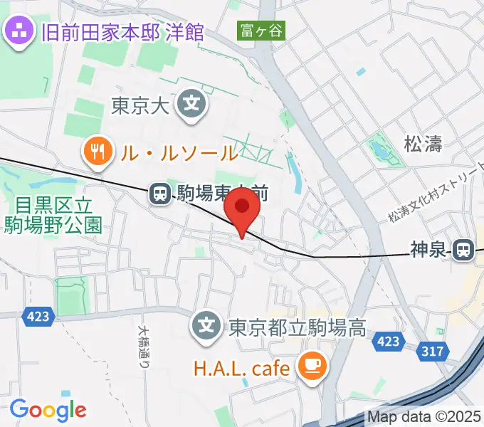 こまばアゴラ劇場の地図