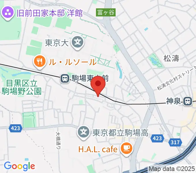 こまばアゴラ劇場の地図
