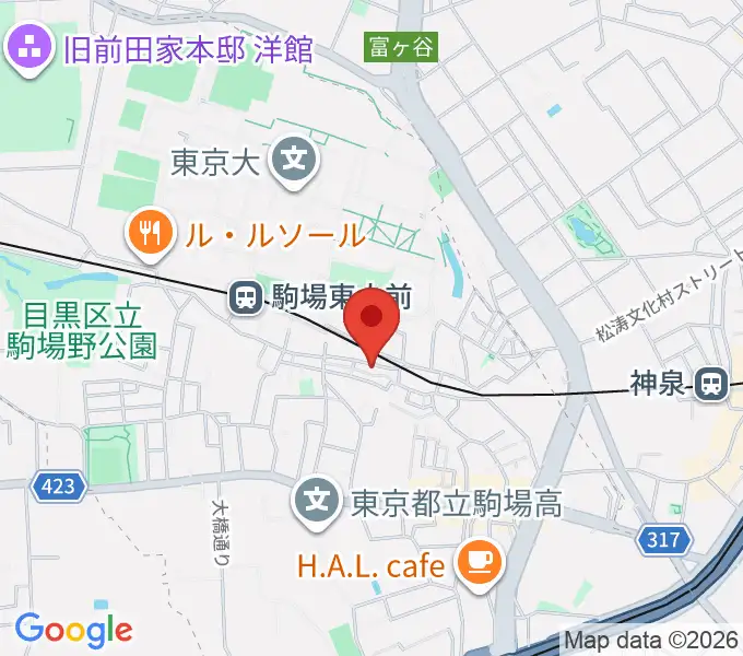 こまばアゴラ劇場の地図