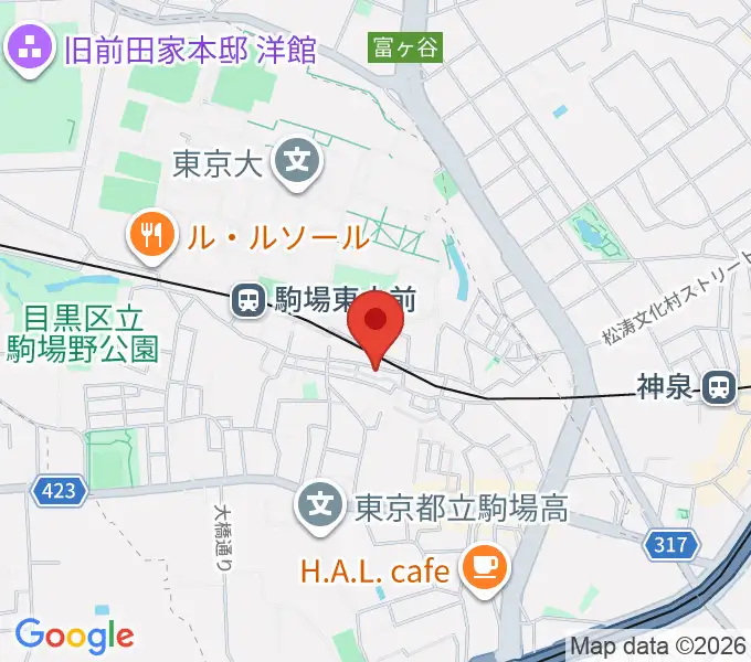 こまばアゴラ劇場の地図