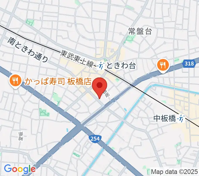いけぶくろ楽器 ときわ台本店の地図