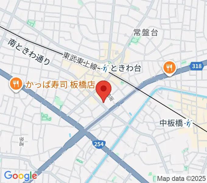 いけぶくろ楽器 ときわ台本店の地図