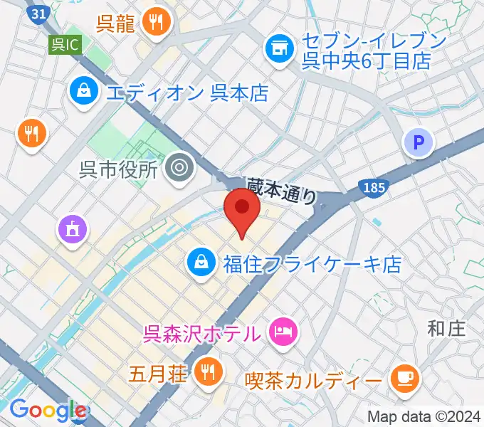 なかやま楽器 呉本店の地図