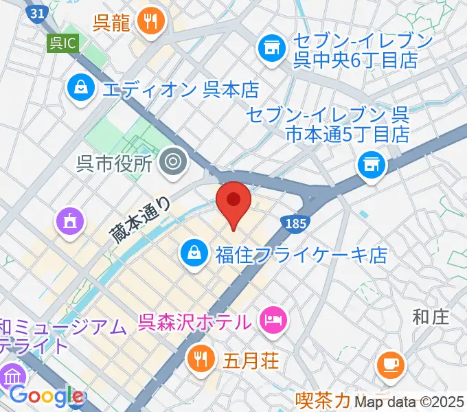 なかやま楽器 呉本店の地図