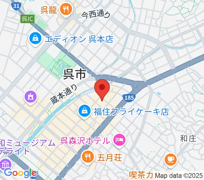 なかやま楽器 呉本店の地図