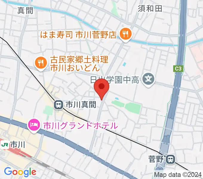 三陽楽器店の地図