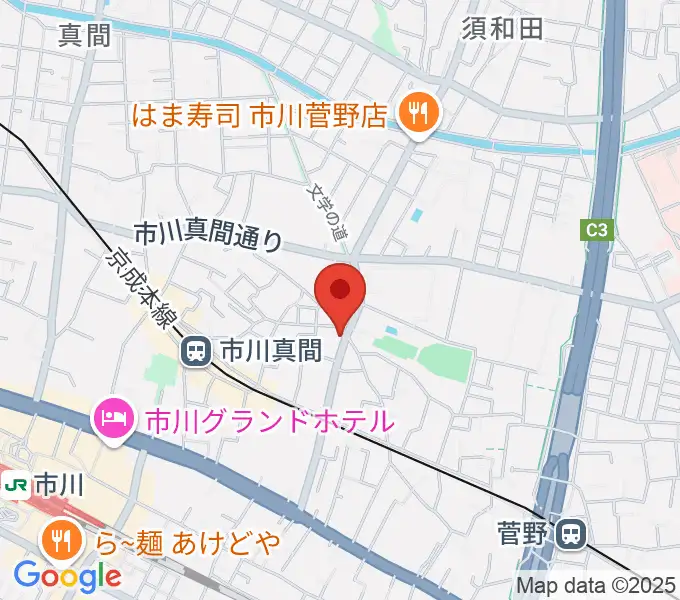 三陽楽器店の地図