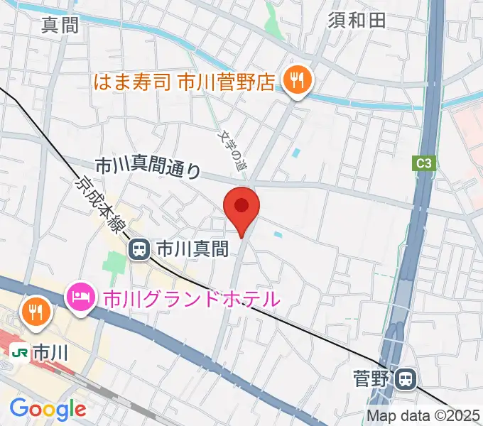 三陽楽器店の地図