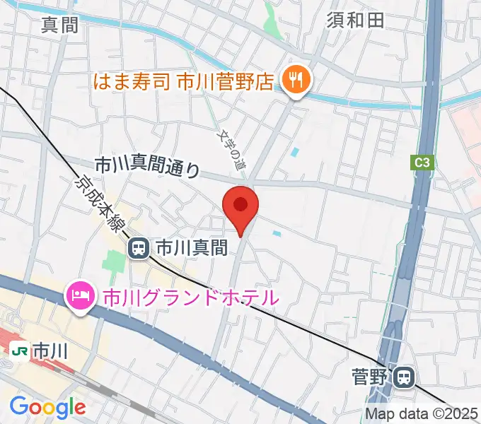 三陽楽器店の地図