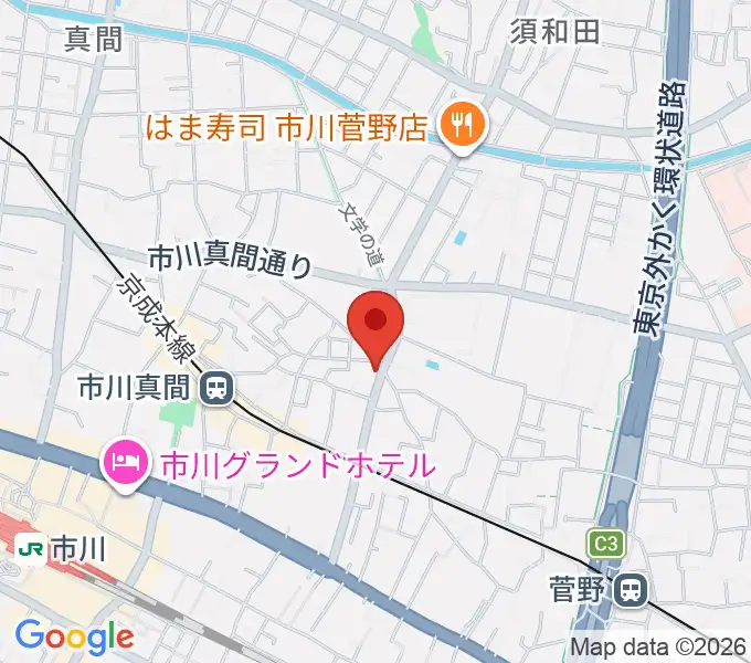 三陽楽器店の地図