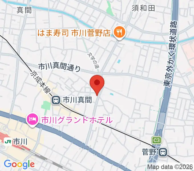 三陽楽器店の地図