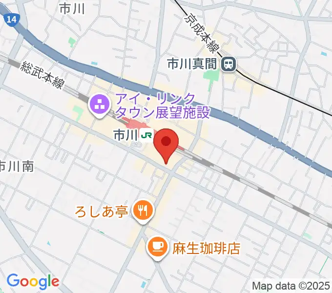三陽楽器店 ヤマハ市川音楽センターの地図