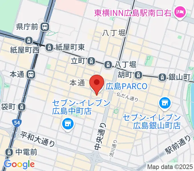 島村楽器 広島パルコ店  の地図