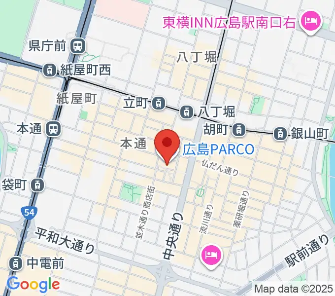 島村楽器 広島パルコ店 の地図