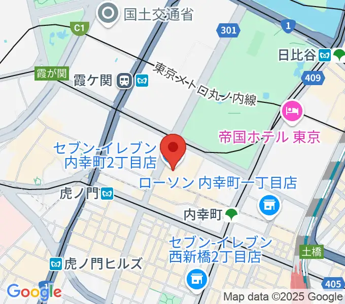 イイノホールの地図