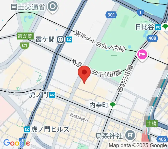 イイノホールの地図