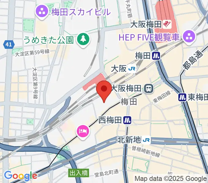 SkyシアターMBSの地図