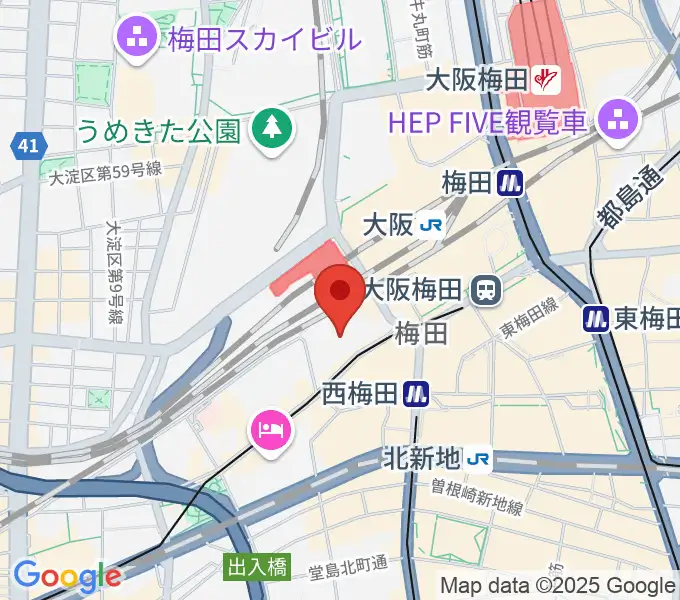 SkyシアターMBSの地図