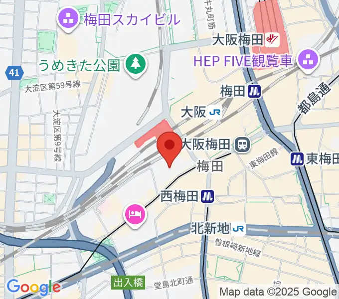 SkyシアターMBSの地図