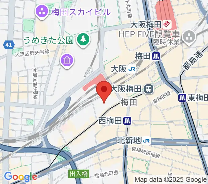 SkyシアターMBSの地図