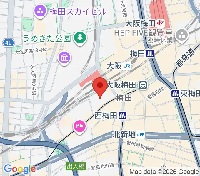 SkyシアターMBSの地図