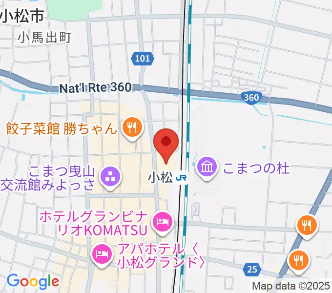 石川県小松市團十郎芸術劇場うららの地図